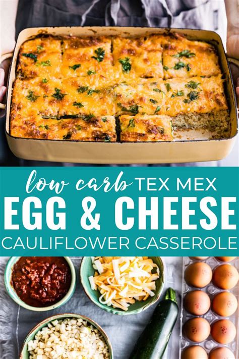 Tex Mex Egg And Cheese Cauliflower Casserole Make Ahead Cotter