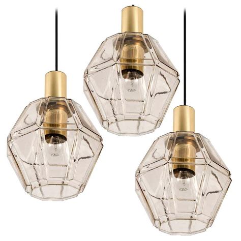 Limburg 1 Of 5 Minimalist Iron Clear Glass And Brass Geometric Pendant Lights For Sale At 1stdibs