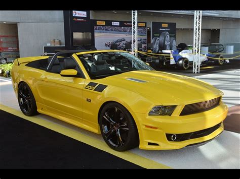 Photograph of the 2014 saleen george follmer edition mustang at the unveiling at laguna seca ca on august 17, 2013. 2014 Ford Mustang Saleen 302 Black Label Supercharged