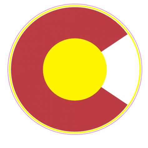 Colorado Logo Circle Decal Us Custom Stickers