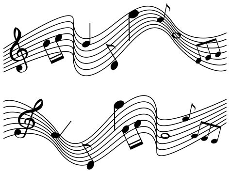Music Notes On Two Scales 418565 Vector Art At Vecteezy