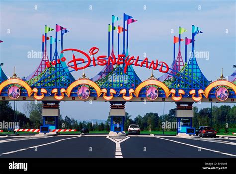 Entrance To Eurodisney Or Euro Disneyland At Euro Disney Resort Near