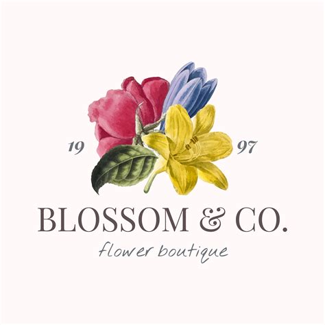 Flower Brand Logo Template Download Free Vectors Clipart Graphics