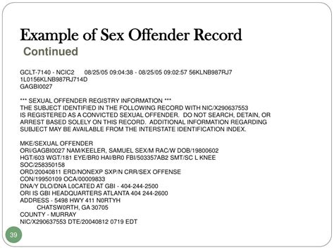 Ppt Law Enforcement Sex Offender Registration The Basics Powerpoint