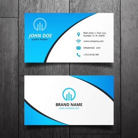 Free Vector Blue Simple Business Card Design