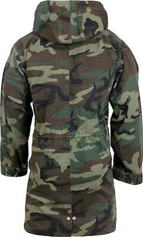 Camo Military M 51 Fishtail Parka Vintage Hooded Army Jacket Woodland