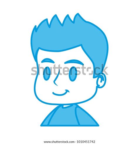 Cute Boy Face Cartoon Stock Vector Royalty Free 1010451742
