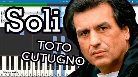 Toto Cutugno Soli [piano Tutorial Sheets Midi] Synthesia Youtube