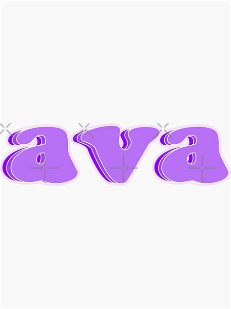 Ava Name Sticker By Designsbyad Redbubble