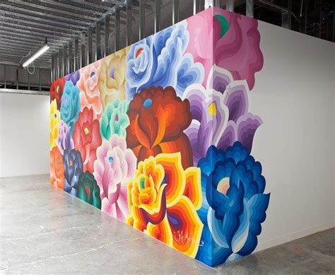 Gorgeous New Mural At Facebook Wall Painting Flowers Murals Street
