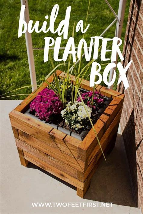 Build A Square Planter Box From Cedar Twofeetfirst In 2021 Square