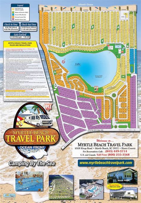 Myrtle Beach Travel Park Map Myrtle Beach Travel Rv Parks And