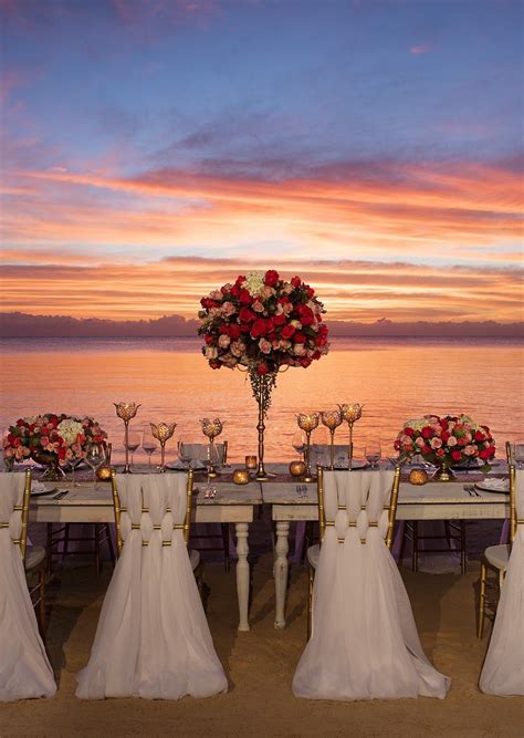 sunset beach wedding party a gorgeous sunset beach wedding in roatan bay island destination