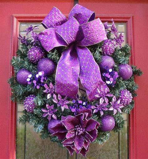 35 breathtaking purple christmas decorations ideas girlanda ozdoby świąteczne wianek