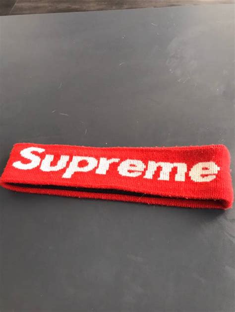 Supreme Supreme New Era Big Logo Headband Red Grailed