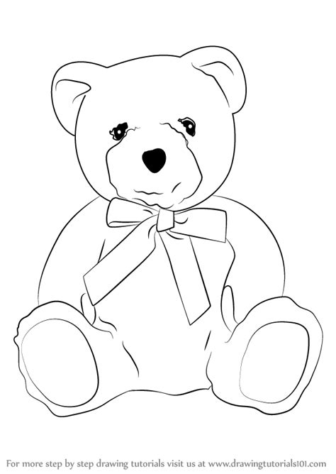Teddy with i love you saying message. Learn How to Draw a Teddy Bear (Soft Toys) Step by Step ...