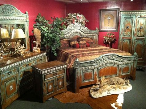 American western theme rustic style bedroom furniture. Classic World Imports in Dallas - beautiful western style ...