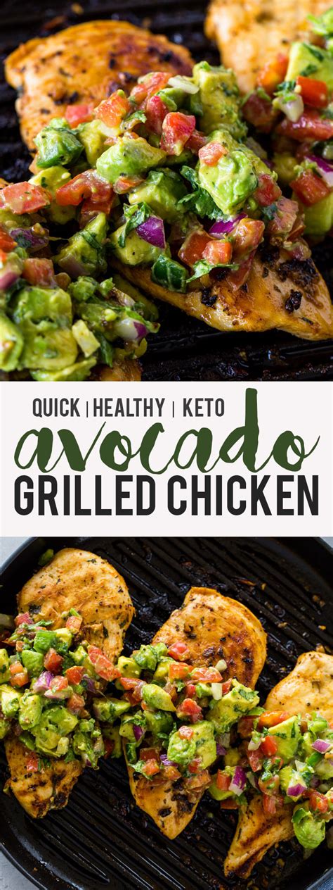 Grilled Chicken With Avocado Salsa Keto All Recipes Food Cooking Network