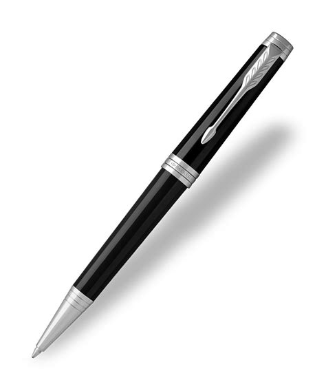 Parker Premier Ballpoint Pen Black Lacquer With Chrome Trim The