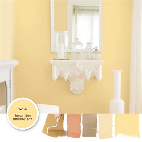 32 of the best paint colors for small rooms. Classic yellow paint color Tuscan Sun can add a charming ...