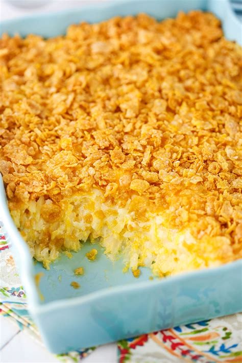 Cheesy Hash Brown Casserole Christmas Morning Breakfast Recipe