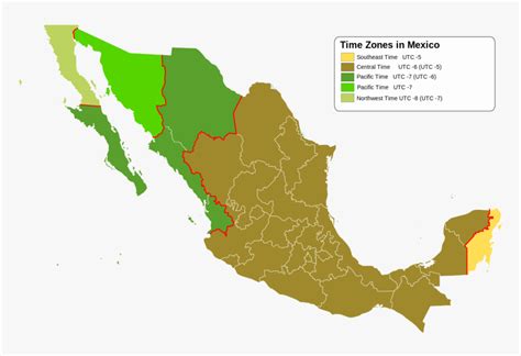 Mexico City Time Zone Map