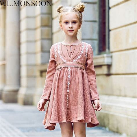 Wlmonsoon Girls Autumn Dress Children 2017 Brand Princess Dress With