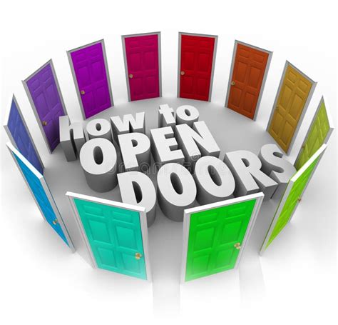 How To Open Doors Words Opportunity Entry Access New Paths Stock