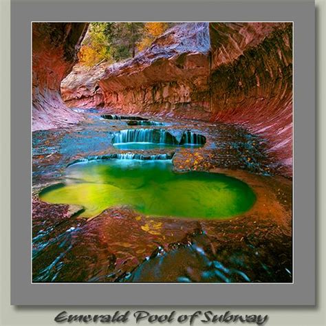 Emerald Pool Of Subway Zion National Park Utah Photo Qui Tan Le
