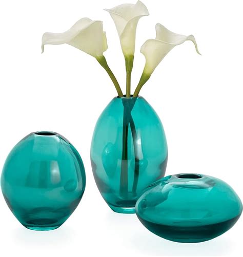 Torre And Tagus Mini Lustre Colored Glass Bud Vase Set Of 3