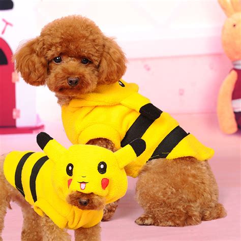 Cup Dog Clothes Cute Pet Halloween Pokemon Costumes Coat