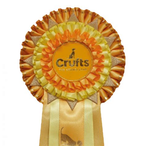 Crufts Qualifier Personalised Yellow Birdbrook Rosettes Ltd