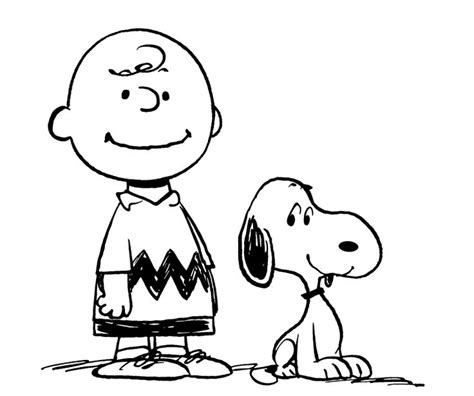Classic Drawing Of Snoopy And Charlie Brown