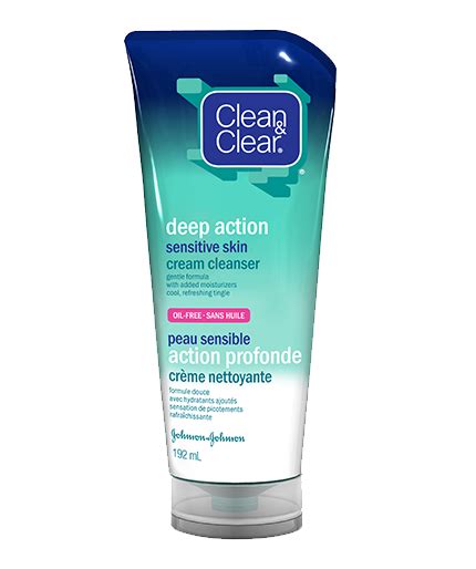 Deep Action Cream Cleanser For Sensitive Skin Clean And Clear Canada