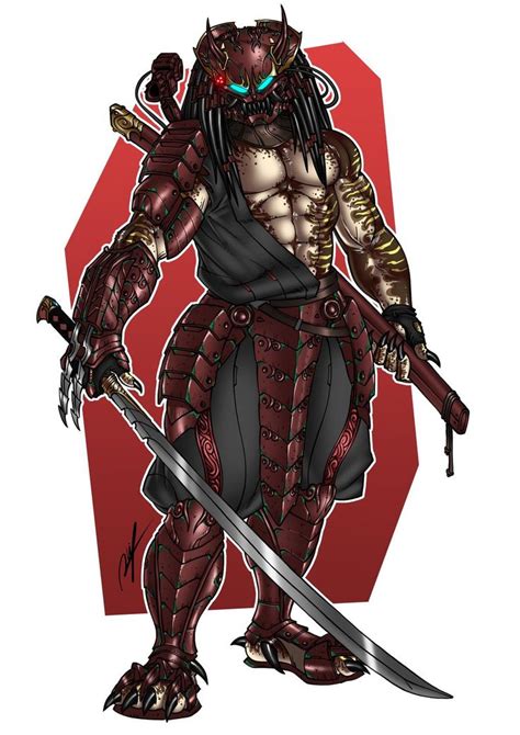 Commission Samurai Predator By Ronniesolano On Deviantart Alien Vs Depredador Depredador