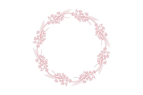 Floral Frame Circle Isolated Graphic By Dewibegja · Creative Fabrica