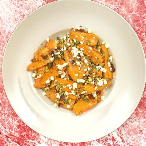 Sweet Potatoes Salad With Feta And Pomegranate Frixos Personal Chefing