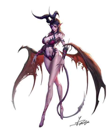 Artstation Succubus Queen Concept Art Characters Fantasy Demon Fantasy Art Women