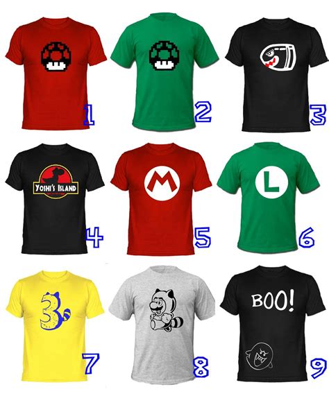 Playera Mario Bros Camisetas Geniales Camisetas Camisetas Disney