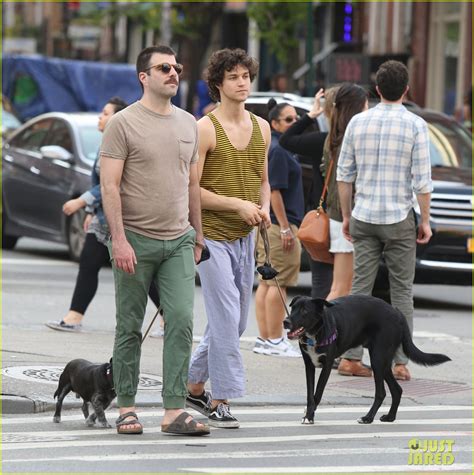 Zachary Quinto Kisses Boyfriend Miles Mcmillan During Dog Walk Photo
