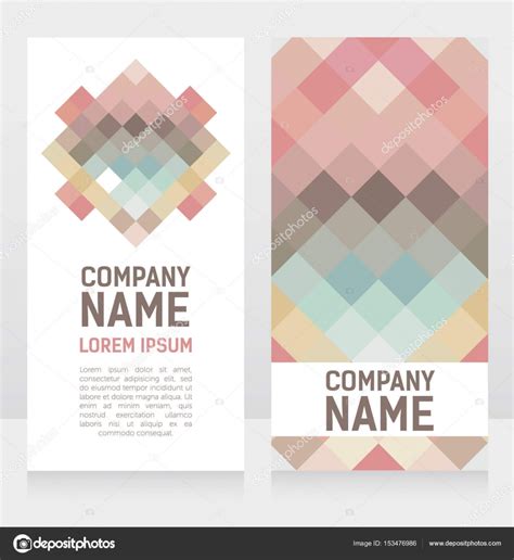 Two Templates For Business Cards In Geometric Design Stock Vector Image By ©ghouliirina 153476986