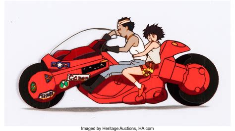 Akira Tetsuo And Kaori On Kanedas Motorcycle Anime Pan Production