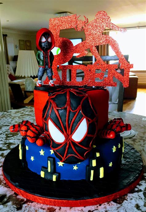 Spider Man Miles Morales Cake Spiderman Birthday Cake Spiderman