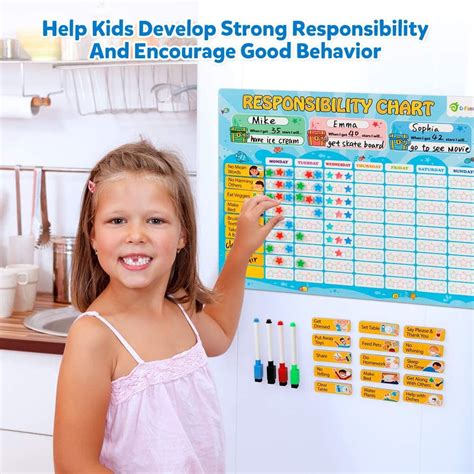 D Fantix Magnetic Responsibility Chart Chore Chart For Kids My Star