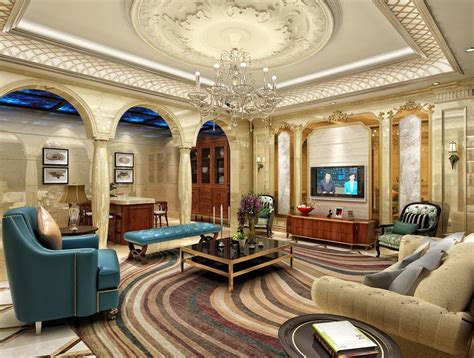 Majestic Strong Pillar With Great Ceiling Design In Luxury European