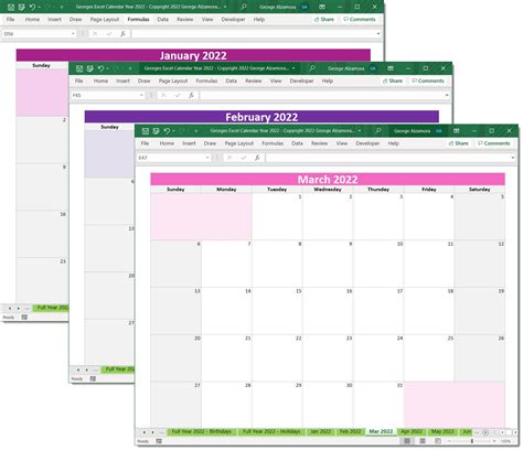 Excel Calendar 2022 Download Nawdu