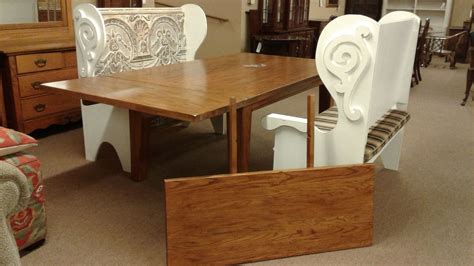 Broyhill Table W2 Benches Delmarva Furniture Consignment