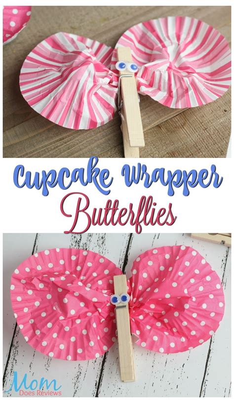 Cupcake Wrapper Butterfly Craft Craft Activities For Kids Easy