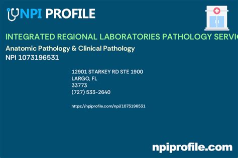 Integrated Regional Laboratories Pathology Services Llc Npi