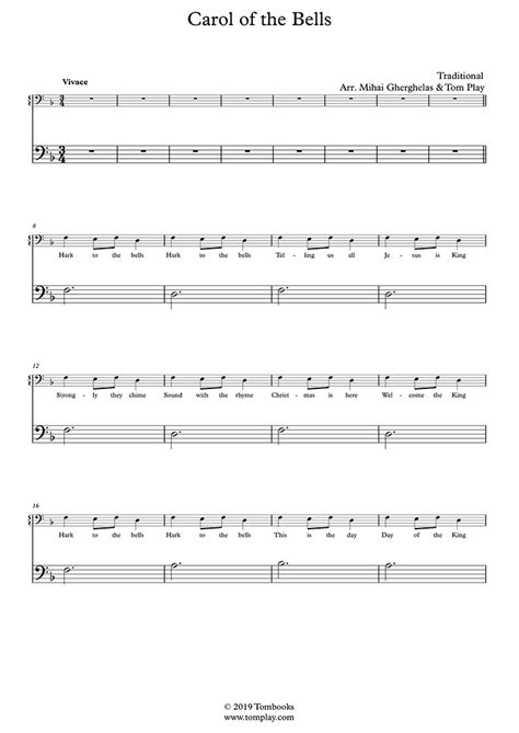 Wikipedia article (carol of the bells) wikipedia article (shchedryk). Cello Sheet Music Carol of the Bells (Beginner Level ...